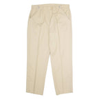 DANMART Pleated Womens Trousers Beige Regular Straight W32 L26