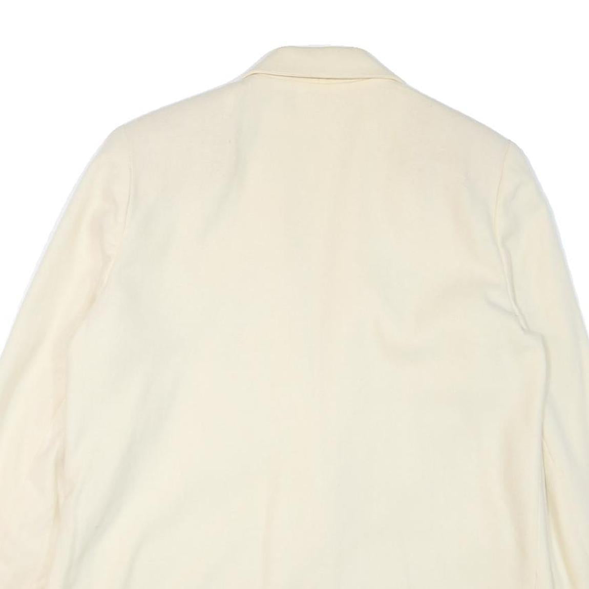 SAG HARBOR Womens White Wool Blazer Jacket UK 14 Single Button Plain Classic