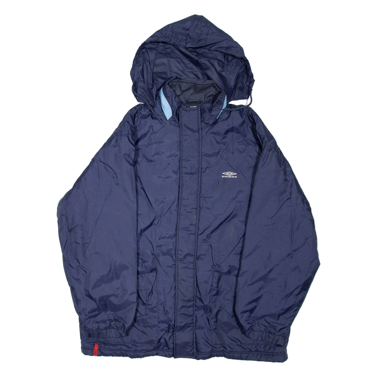 UMBRO Mens Puffer Jacket Blue Hooded XL
