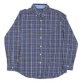 CHAPS Mens Blue Check Shirt M Button-Down Collar Long Sleeve Casual Cotton Blend
