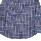 CHAPS Mens Blue Check Shirt M Button-Down Collar Long Sleeve Casual Cotton Blend