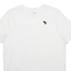 ABERCROMBIE & FITCH Boys White Graphic T-Shirt 15-16Y Short Sleeve Crew Neck