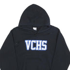 GILDAN Mens Black Hoodie S VCHS Cotton Blend Pullover Casual Hooded Sweatshirt