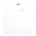 KAPPA Mens White Long Sleeve Plain Polo Shirt XL Cotton Casual Sport