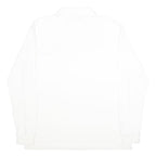 KAPPA Mens White Long Sleeve Plain Polo Shirt XL Cotton Casual Sport