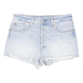 LEVI'S Womens Denim Blue Casual Shorts M W31 Raw Hem Classic Fit