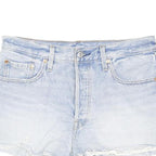 LEVI'S Womens Denim Blue Casual Shorts M W31 Raw Hem Classic Fit