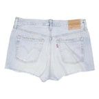 LEVI'S Womens Denim Blue Casual Shorts M W31 Raw Hem Classic Fit