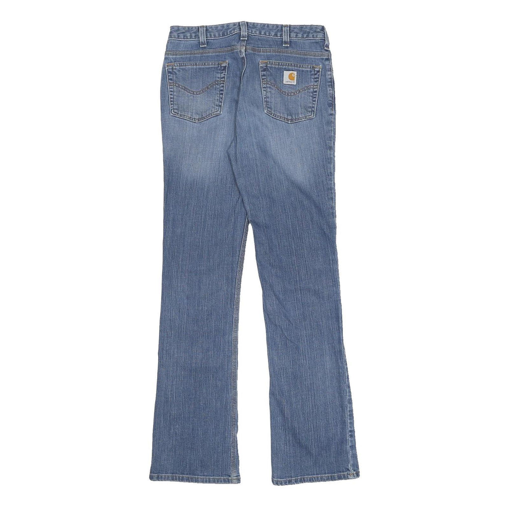 CARHARTT Womens Regular Fit Straight Blue Denim Jeans W30 L34 Classic Cotton
