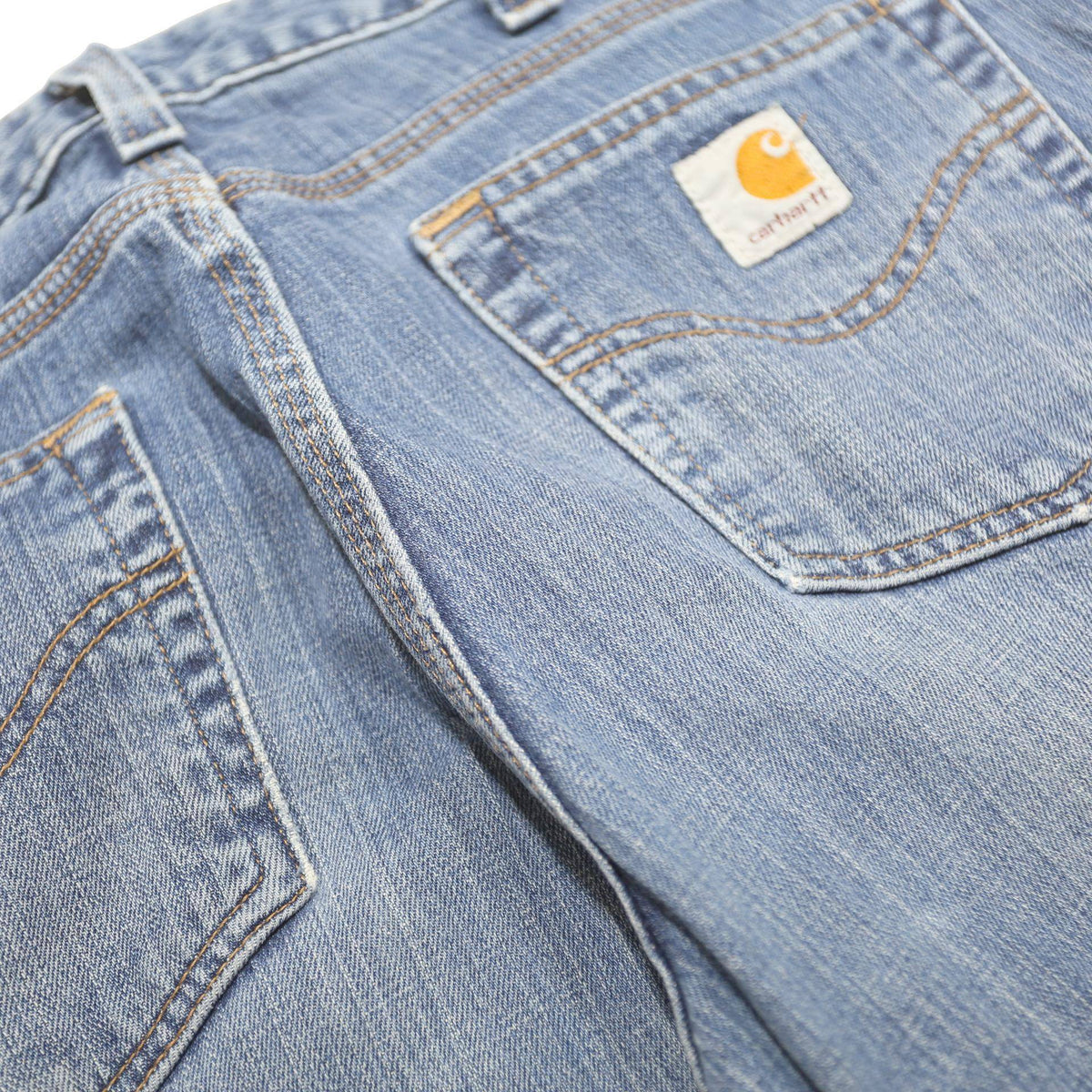 CARHARTT Womens Regular Fit Straight Blue Denim Jeans W30 L34 Classic Cotton