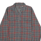 WOOLRICH Mens Grey & Red Check Shirt L Classic Cotton Long Sleeve Casual