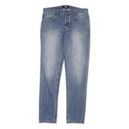 DICKIES Mens Slim Blue Denim Jeans Zip W33 L34 Classic Casual Wear