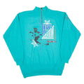 CATS Fast Fashion Mens Sweatshirt Blue 1/4 Zip M