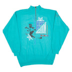 CATS Fast Fashion Mens Sweatshirt Blue 1/4 Zip M