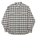 JACHS Mens Grey & Brown Check Shirt 2XL Long Sleeve Cotton Casual