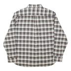 JACHS Mens Grey & Brown Check Shirt 2XL Long Sleeve Cotton Casual