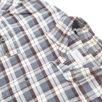 JACHS Mens Grey & Brown Check Shirt 2XL Long Sleeve Cotton Casual