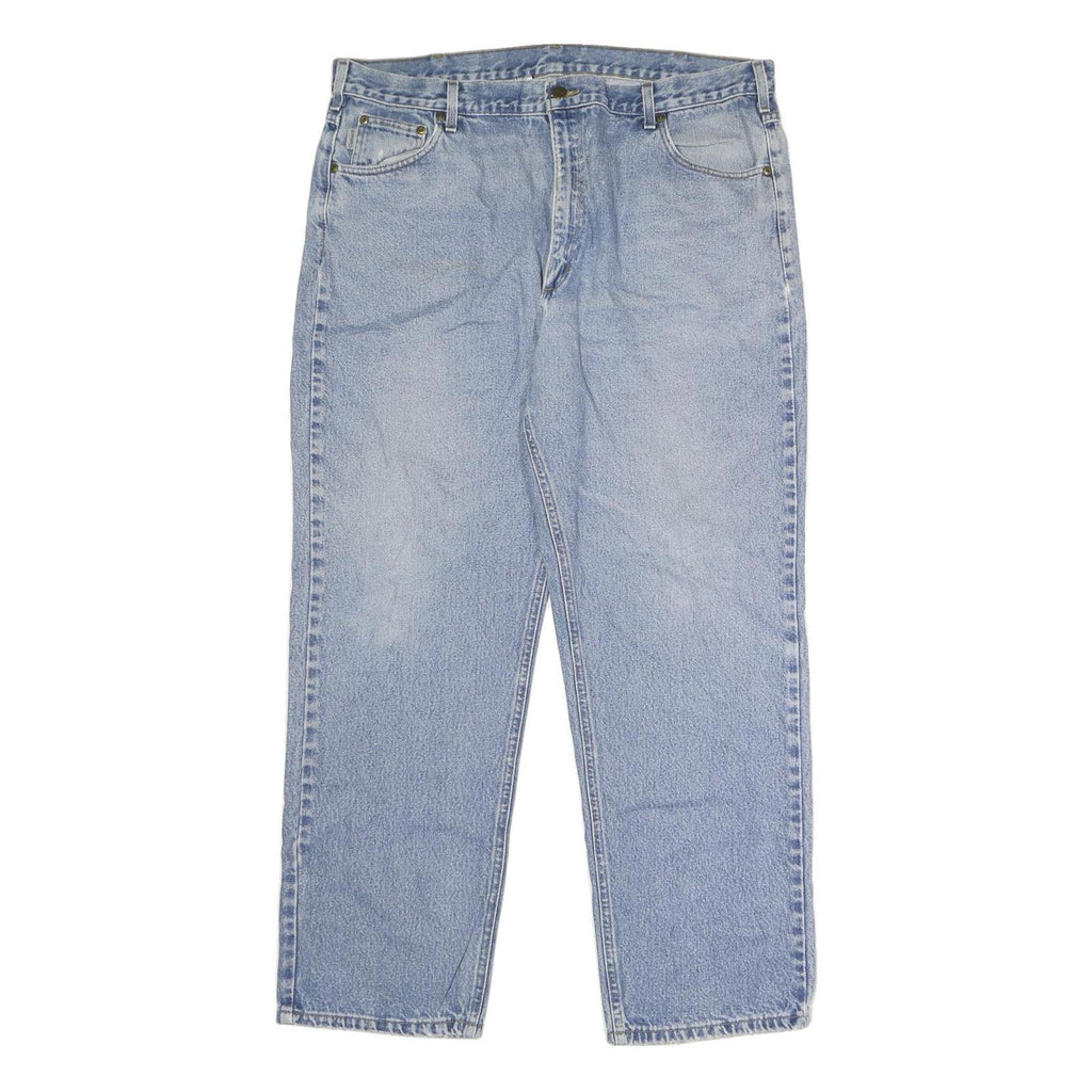 CARHARTT Mens Classic Blue Denim Jeans W42 L32 Zip Closure Straight Leg