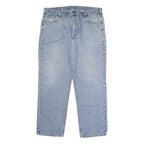 CARHARTT Mens Classic Blue Denim Jeans W42 L32 Zip Closure Straight Leg