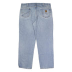 CARHARTT Mens Classic Blue Denim Jeans W42 L32 Zip Closure Straight Leg
