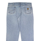 CARHARTT Mens Classic Blue Denim Jeans W42 L32 Zip Closure Straight Leg