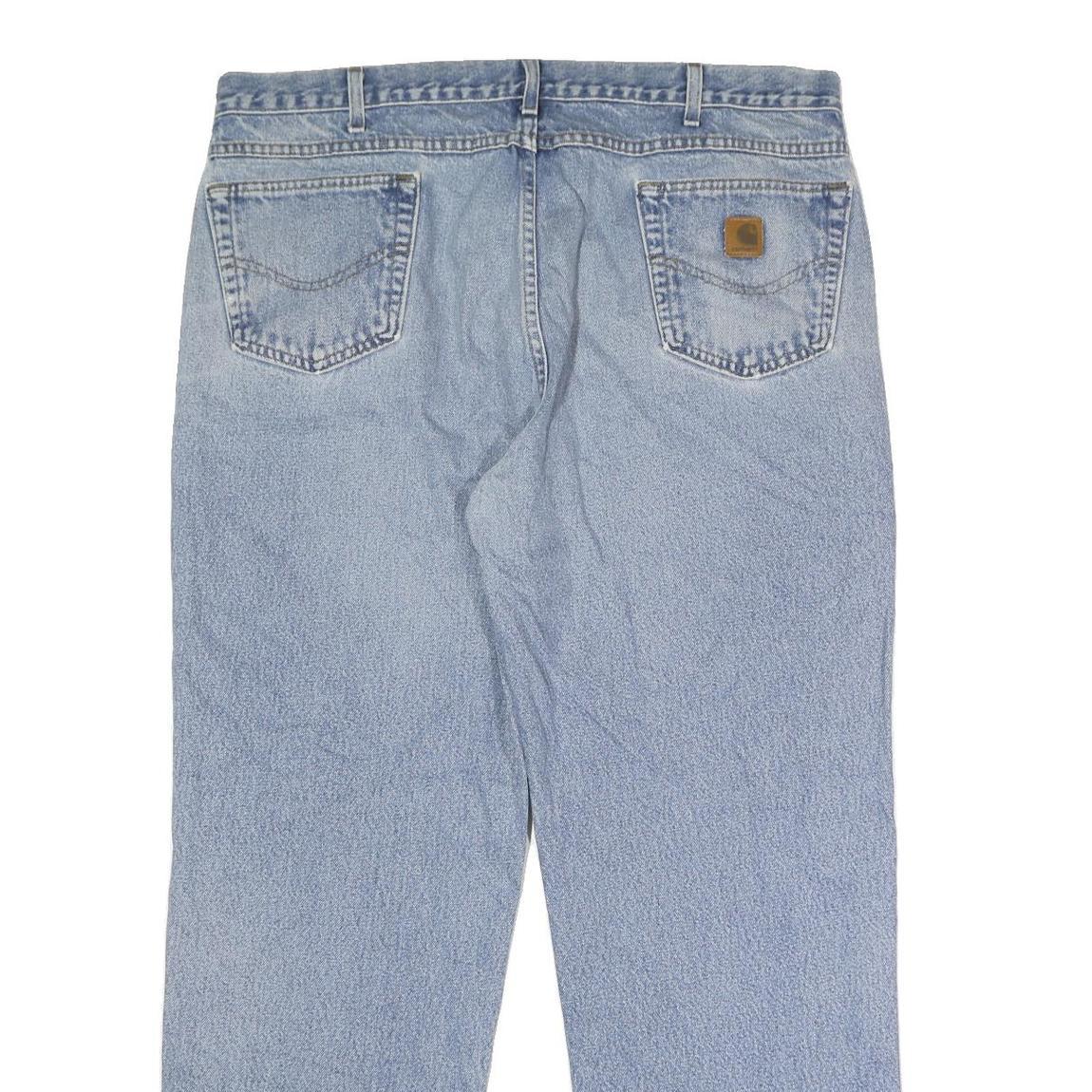 CARHARTT Mens Classic Blue Denim Jeans W42 L32 Zip Closure Straight Leg