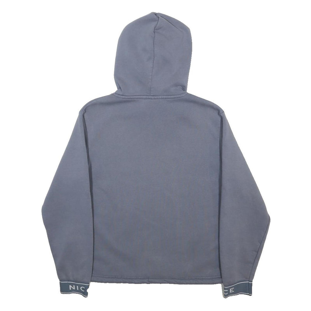 NICCE Womens Grey Hoodie S Cotton Blend Pullover Hooded Sweatshirt Drawstring