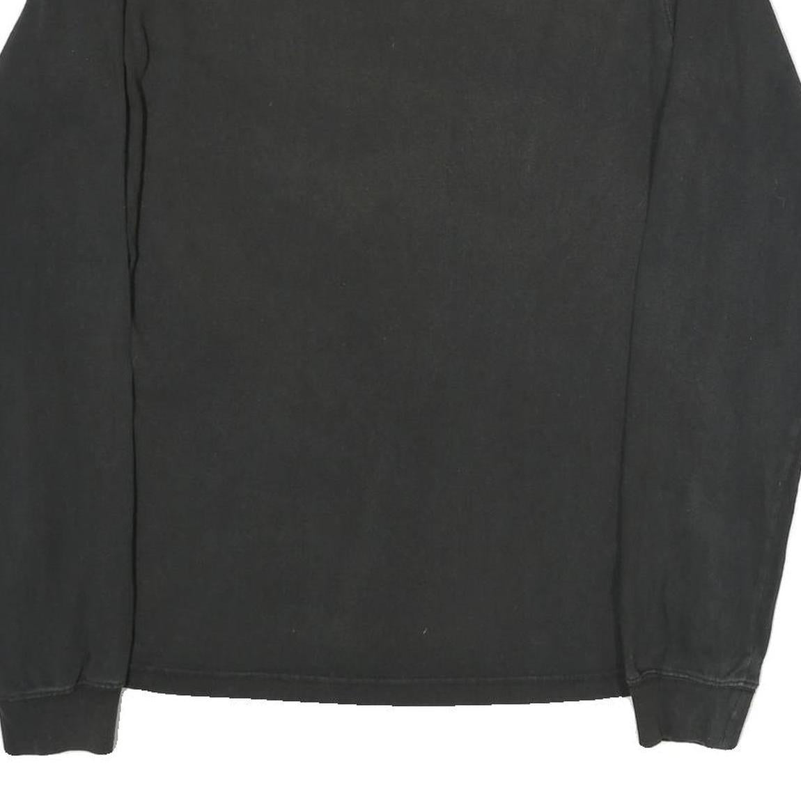 CARHARTT Mens Black Sleeve Logo Long Sleeve Crew Neck T-Shirt S Cotton Blend