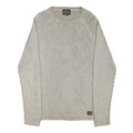 NAUTICA Womens Beige Patterned Jumper Crew Neck Basic Knit L Cotton Blend Casual