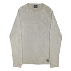 NAUTICA Womens Beige Patterned Jumper Crew Neck Basic Knit L Cotton Blend Casual