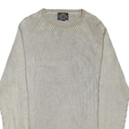 NAUTICA Womens Beige Patterned Jumper Crew Neck Basic Knit L Cotton Blend Casual