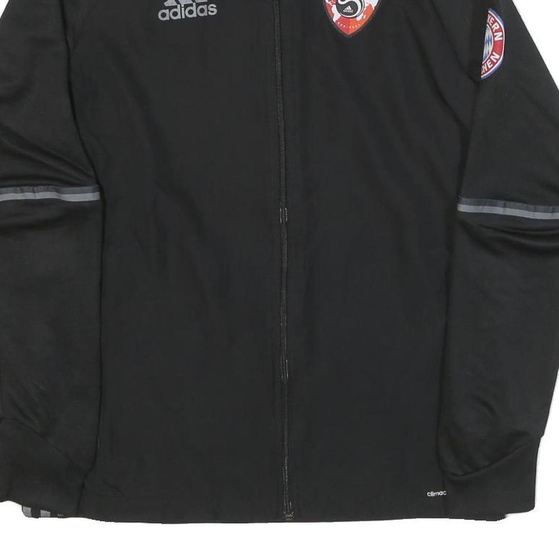ADIDAS Mens Black GPS Crest Zip Bomber Jacket M Polyester Blend Sportswear