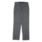 DICKIES Womens Cotton Blend Grey Regular Straight Trousers W26 L29 Workwear