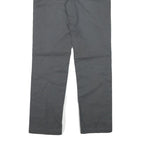 DICKIES Womens Cotton Blend Grey Regular Straight Trousers W26 L29 Workwear