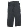 CARHARTT Mens Cotton Blend Black Regular Fit Straight Leg Trousers W36 L30