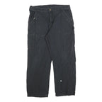 CARHARTT Mens Cotton Blend Black Regular Fit Straight Leg Trousers W36 L30