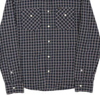 LEE Mens Blue Check Shirt M Cotton Blend Slim Fit Casual Button-Down