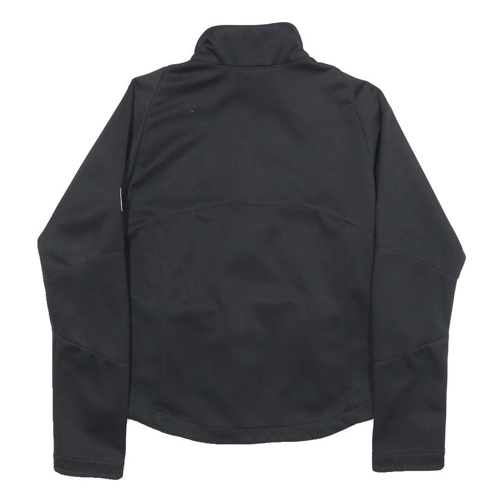 JACK WOLFSKIN Womens Black Floral Polyester Jacket UK 10 Zip Outdoor Sportswear