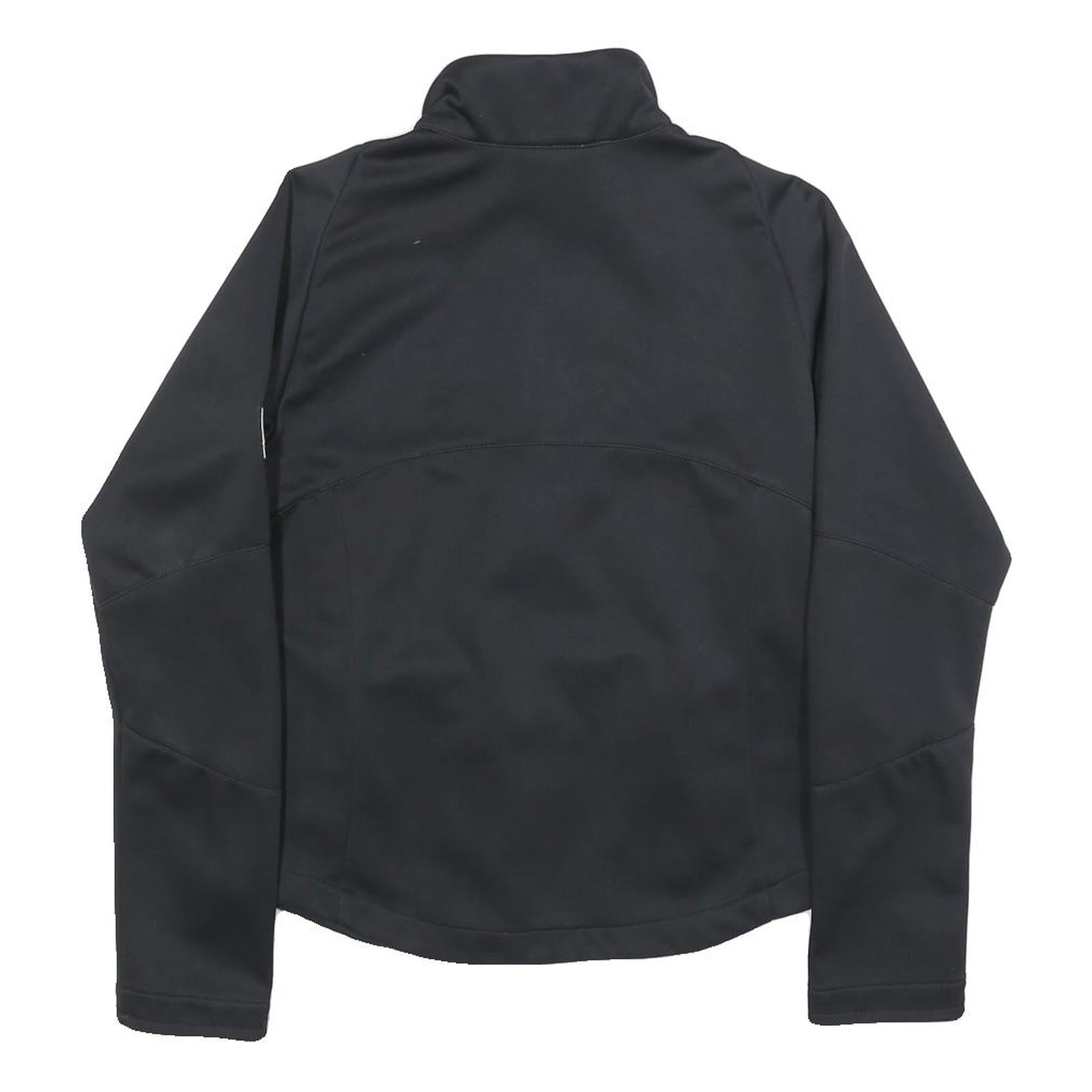 JACK WOLFSKIN Womens Black Floral Polyester Jacket UK 10 Zip Outdoor Sportswear