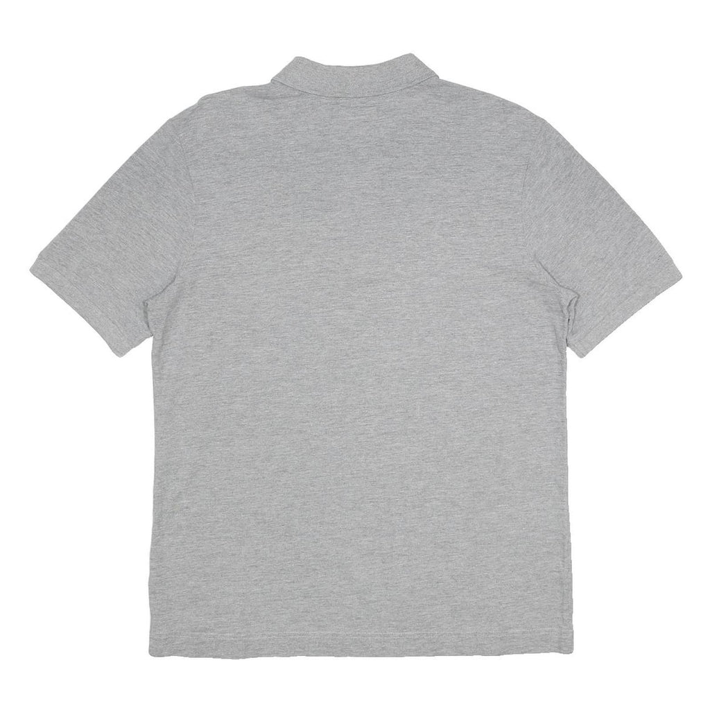 KAPPA Mens Grey Short Sleeve Plain L Cotton Polo Shirt Casual Sportswear