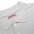 KAPPA Mens Grey Short Sleeve Plain L Cotton Polo Shirt Casual Sportswear