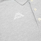 KAPPA Mens Grey Short Sleeve Plain L Cotton Polo Shirt Casual Sportswear