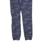 SKATE NATION Mens Cotton Blend Blue Camo Slim Tapered Trousers W28 L28