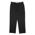 DICKIES Mens Cotton Blend Black Regular Fit Straight Leg Trousers W36 L32