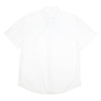 TOMMY HILFIGER Mens White Classic Fit Cotton Shirt XL Button Down Collar Short