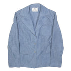 UMBA Womens Blue Button Jacket S Polyester Tailored Plain Stylish Classic