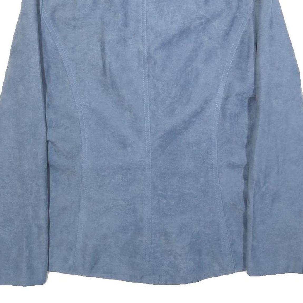UMBA Womens Blue Button Jacket S Polyester Tailored Plain Stylish Classic