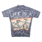 Full Zip Cycling Mens Jersey Grey 3XL