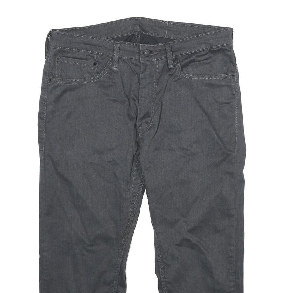LEVI'S Mens Cotton Blend Grey Regular Fit Straight Leg Trousers W34 L24