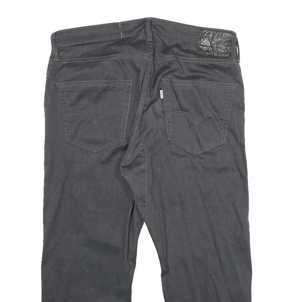 LEVI'S Mens Cotton Blend Grey Regular Fit Straight Leg Trousers W34 L24